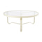 Adnet Circular Coffee Table  option Cream Leather