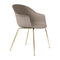 Bat Dining Chair - Conic Base  option Brass Semi Matte