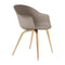Bat Dining Chair - Wood Base  option Oak Semi Matt Lacquered