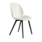 Beetle Plastic Dining Chair  option Alabaster White / Black Plastic