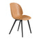 Beetle Plastic Dining Chair  option Amber Brown / Black Plastic