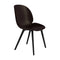 Beetle Plastic Dining Chair  option Mocha Brown / Black Plastic