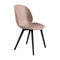 Beetle Plastic Dining Chair  option Sweet Pink / Black Plastic