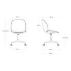 Beetle Front Upholstered Swivel Conference Chair