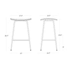 Beetle Fully Upholstered Backless Stool