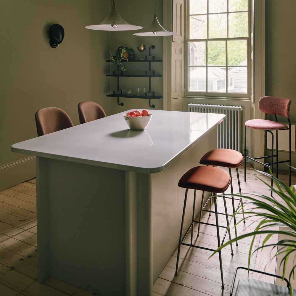 Beetle Fully Upholstered Backless Stool
