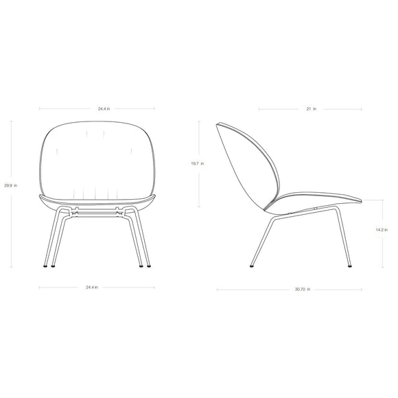 Beetle Soft Upholstered Lounge Chair