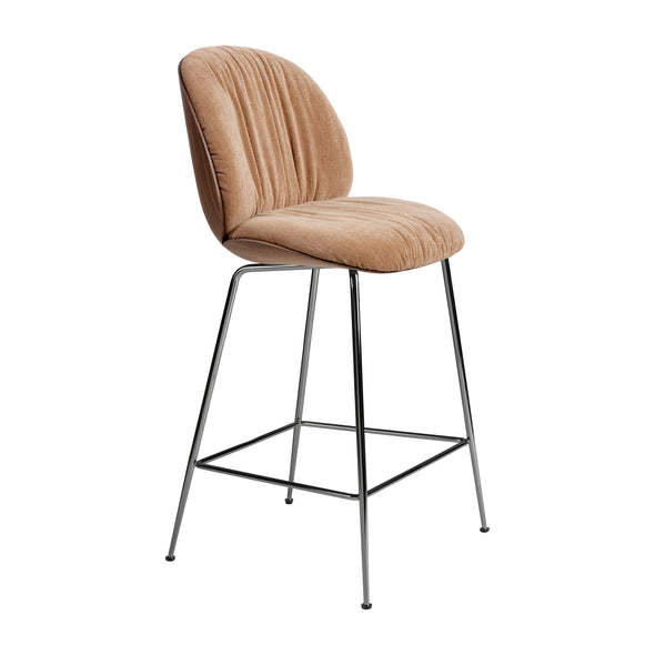 Beetle Soft Veneer Front Upholstered Bar and Counter Stool