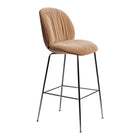 Beetle Soft Veneer Front Upholstered Bar and Counter Stool