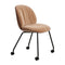 Beetle Soft Veneer Front Upholstered Meeting Chair  option 4-Leg with Castors