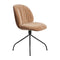 Beetle Soft Veneer Front Upholstered Meeting Chair  option Black Swivel Base