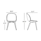 Beetle Upholstered Dining Chair - Wood Base