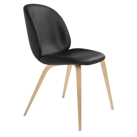Beetle Upholstered Dining Chair - Wood Base