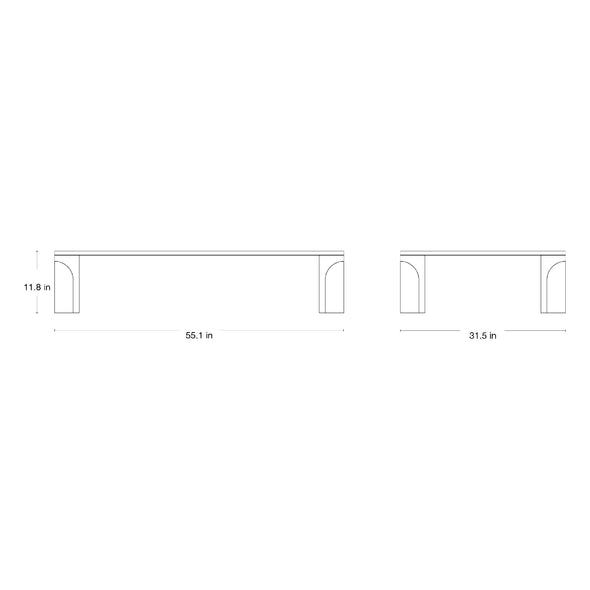 Doric Rectangular Coffee Table