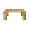 Doric Square Coffee Table  option Honey Amber Marble