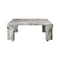 Doric Square Coffee Table  option Stormy Gray Marble