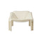F300 Front Upholstered Lounge Chair  option GUBI Smooth Leather Cream / Pastel Green