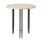 IOI Round Coffee Table  option Rippled Beige Travertine