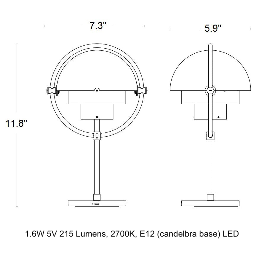 Multi-Lite Portable Table Lamp