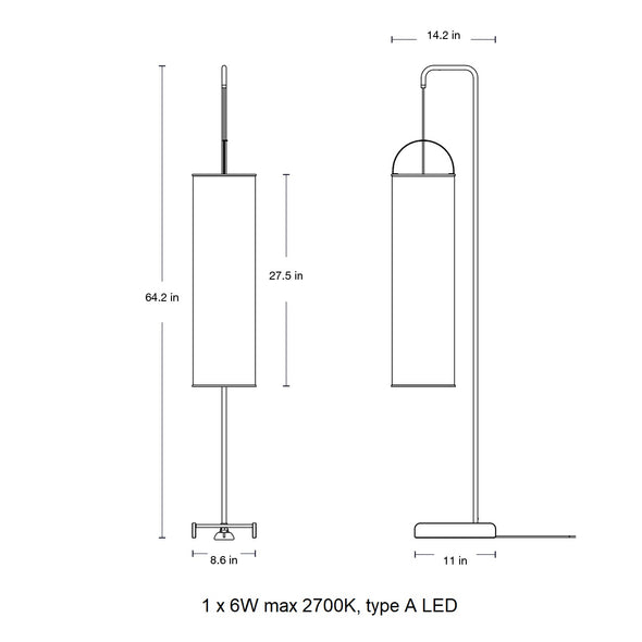 Silk Lantern Floor Lamp