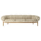 Croissant Sofa  option Smilla 002 Dedar / Solid Oak