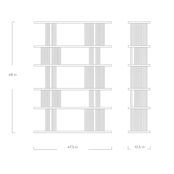 Albion 6-Tier Bookshelf
