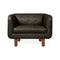 Beaconsfield Lounge Chair  option Saddle Black Leather
