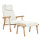 Labrador Lounge Chair and Ottoman  option Auckland Willow