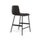 Lecture Upholstered Counter Stool  option Saddle Black Leather