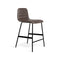 Lecture Upholstered Counter Stool  option Saddle Grey Leather