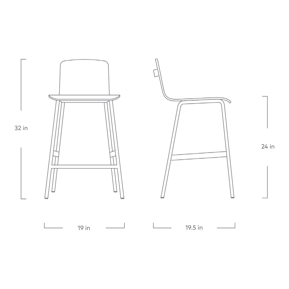 Lecture Upholstered Counter Stool