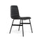 Lecture Upholstered Dining Chair  option Saddle Black Leather