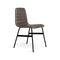 Lecture Upholstered Dining Chair  option Saddle Grey Leather