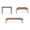Manifold Tables (Set of 3)  option Walnut / Pewter