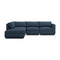 Podium Modular 4-piece Lounge Sectional A  option Hanson Navy