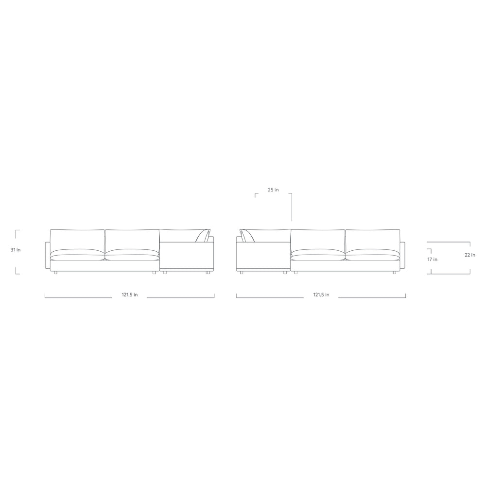 Sola Bi-Sectional Sofa