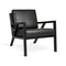 Truss Lounge Chair  option Vegan Appleskin Leather Licorice / Black Ash