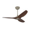 Haiku 52 Outdoor Universal Mount Ceiling Fan  option Satin Nickel with Cocoa Aluminum Blades