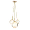 Gem Cluster Pendant Light  option Gilded Brass