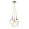 Gem Cluster Pendant Light  option Novel Brass