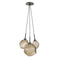 Gem Cluster Pendant Light  option Bronze Glass