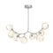Gem Modern Branch Chandelier  option Beige Silver