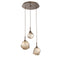 Gem Round Multi-Light Pendant Light  option Flat Bronze