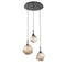 Gem Round Multi-Light Pendant Light  option Matte Black
