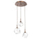 Gem Round Multi-Light Pendant Light  option Clear Glass