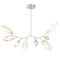 Rock Crystal Modern Branch Chandelier  option Beige Silver