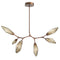 Rock Crystal Modern Branch Chandelier  option Burnished Bronze
