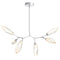 Rock Crystal Modern Branch Chandelier  option Classic Silver