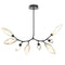 Rock Crystal Modern Branch Chandelier  option Matte Black