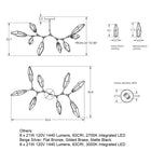 Rock Crystal Modern Branch Chandelier